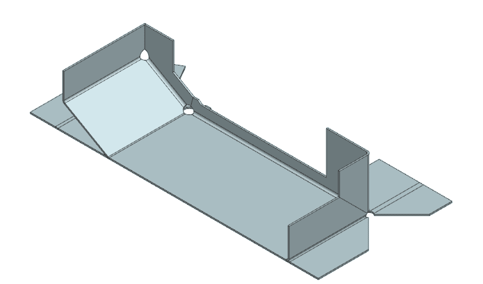 Flat solid feature model view