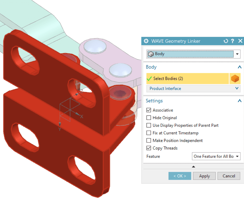 Using WAVE Geometry Linker Swoosh Technologies