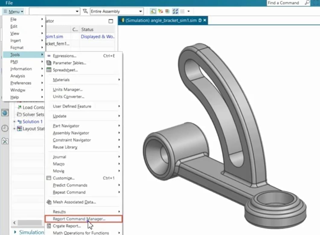 Report Command Manager Siemens NX Report Command Manager Tools