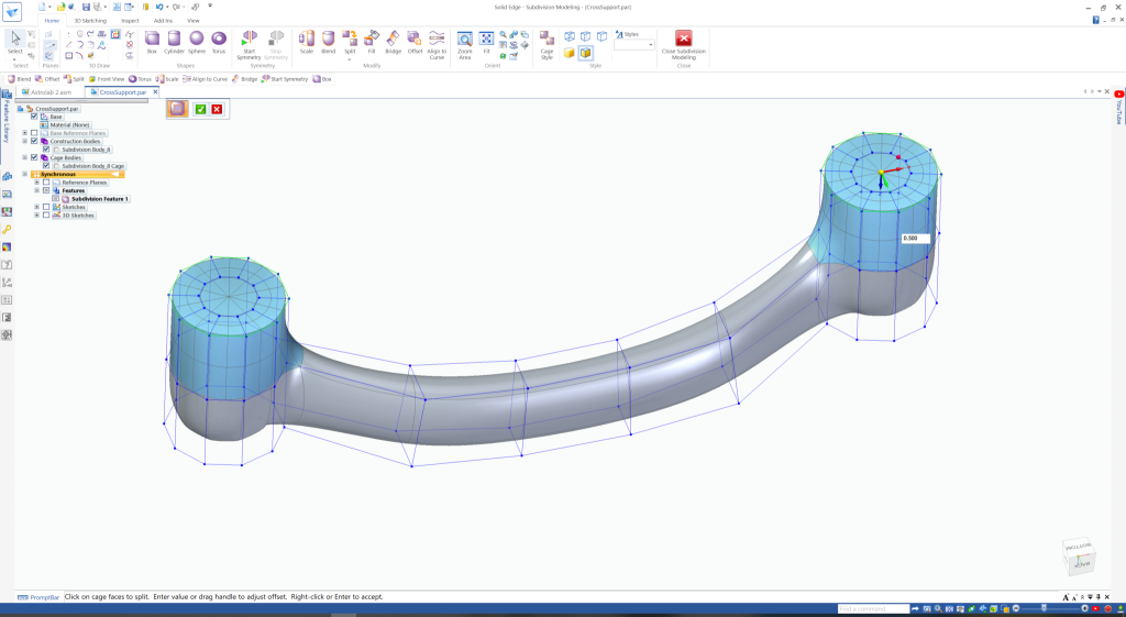 Solid Edge screenshot of 3D modeling design capabilities